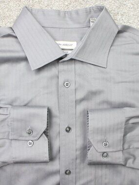 Joseph Abboud‎ Shirt Mens 17, 36/37 Tall Gray Non-Iron Regular Fit Long Sleeve
